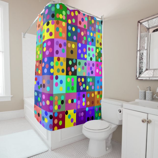 Rideau de douche Confetti (En situation)