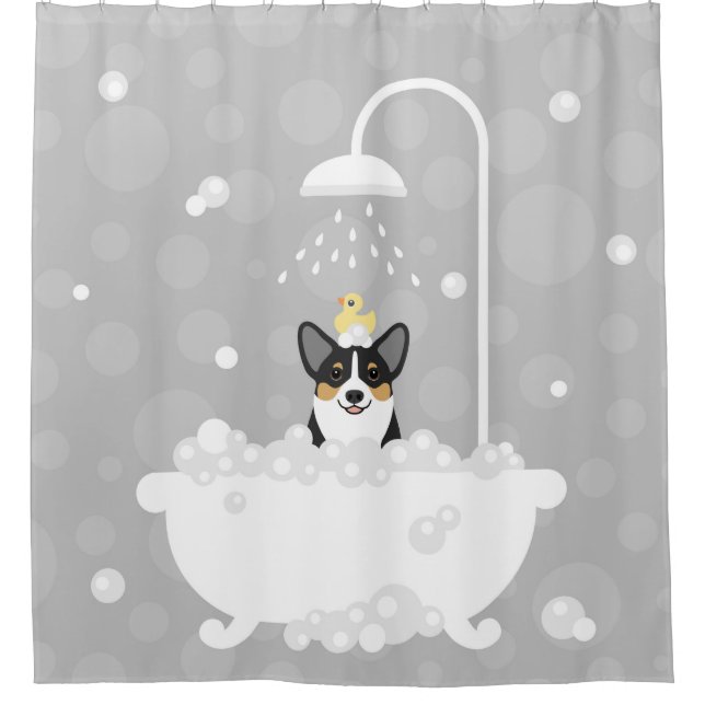 Rideau de douche Corgi (Devant)