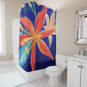 Rideau de douche d'art tropical