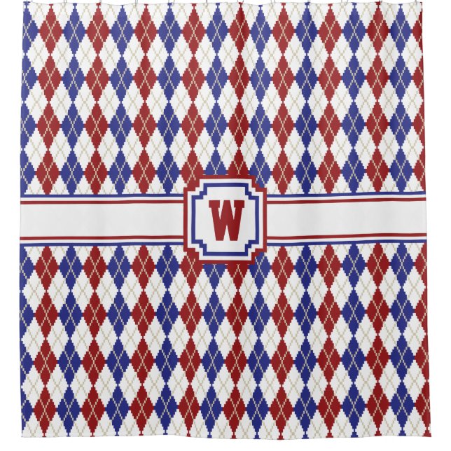 Rideau de douche de Jacquard Americana (Devant)