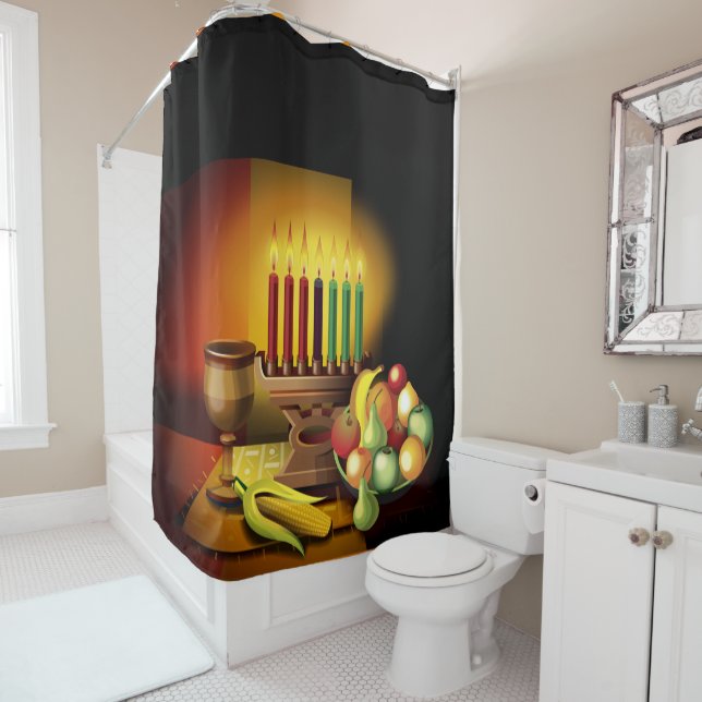 Rideau de douche de Kwanzaa (En situation)