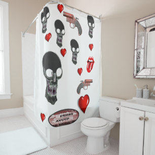 Rideau de douche de la Saint Valentin