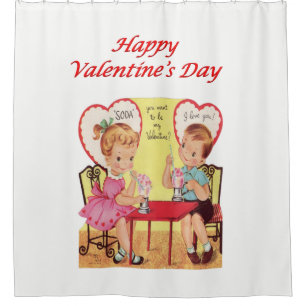 Rideau de douche de la Saint Valentin