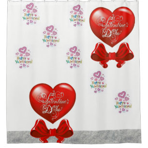 Rideau de douche de la Saint Valentin