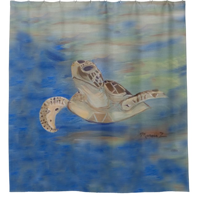Rideau de douche de la tortue de mer (Devant)