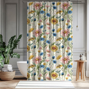 Rideau de douche de l'anniversaire Fleur douce Sur