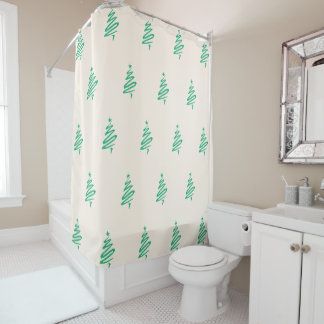 Rideau de douche de l'arbre de Noël