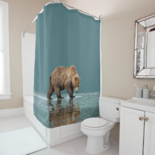 Rideau de douche de l'ours grizzli