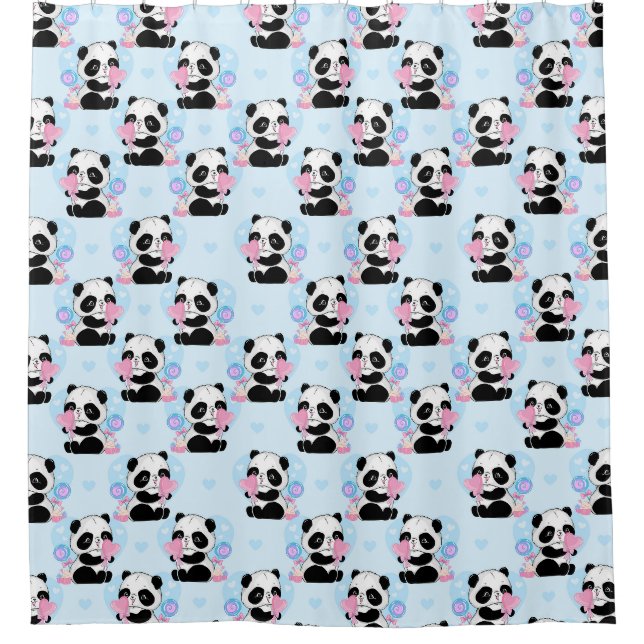Rideau de douche de l'ours Panda (Devant)