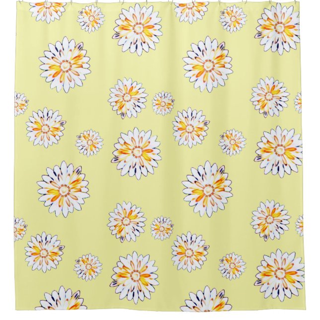 Rideau de douche de marguerite (Devant)