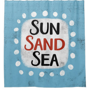 Rideau de douche de mer Sun Sand