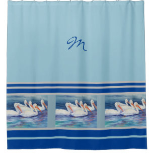 Rideau de douche de Monogramme Pelican
