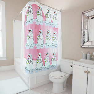 Rideau de douche de Noël Snowman