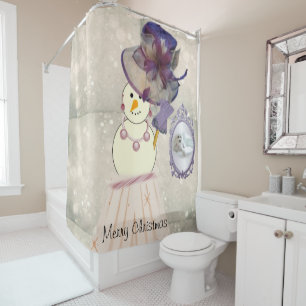 Rideau de douche de Noël, Snowman