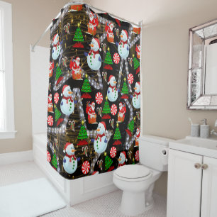 Rideau de douche de Noël, Snowman