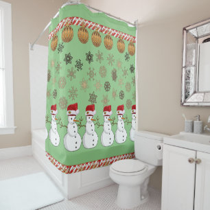 Rideau de douche de Noël, Snowman