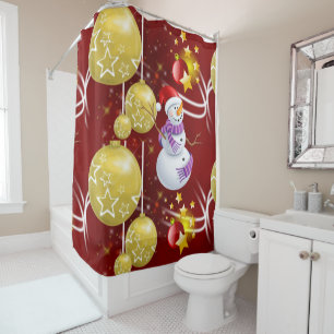 Rideau de douche de Noël, Snowman