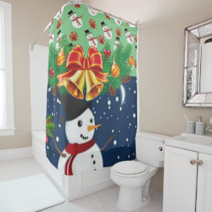 Rideau de douche de Noël, Snowman