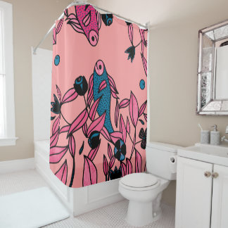 Rideau de douche de poisson