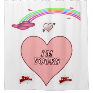 Rideau de douche de Saint Valentin
