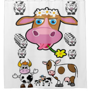 Rideau de douche de vache
