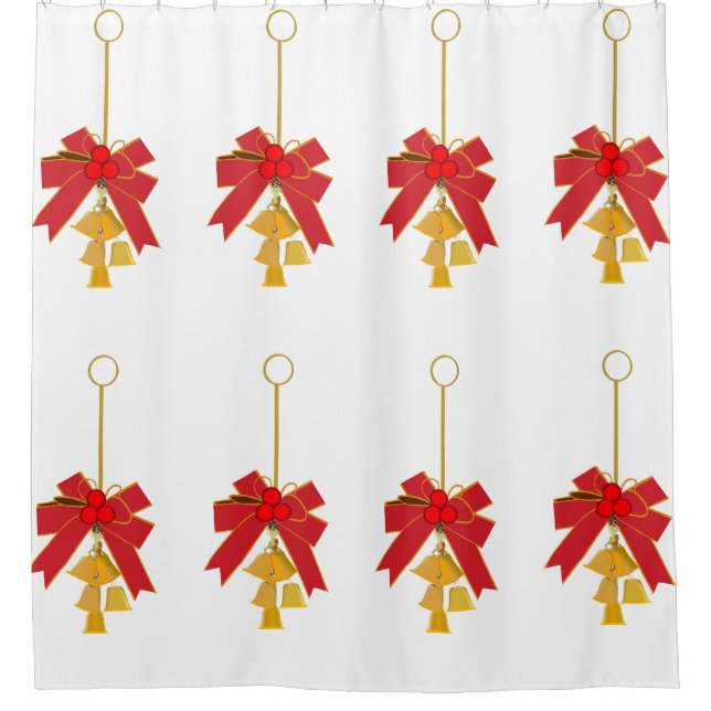 Rideau de douche décoratif de Noël (Devant)