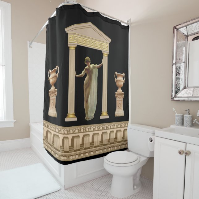 Rideau de douche Déesse grecque (En situation)