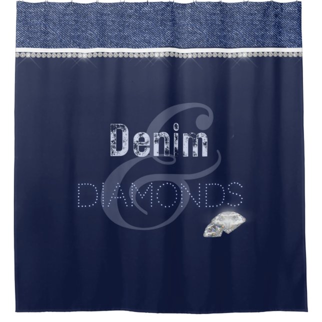 rideau de douche Denim & diamants (Devant)