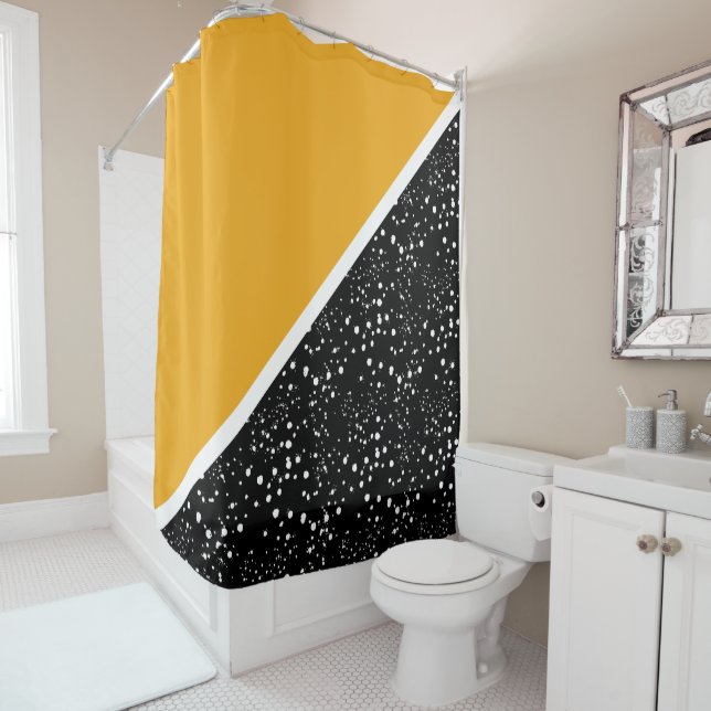 Rideau de douche design 3 tons cool (En situation)