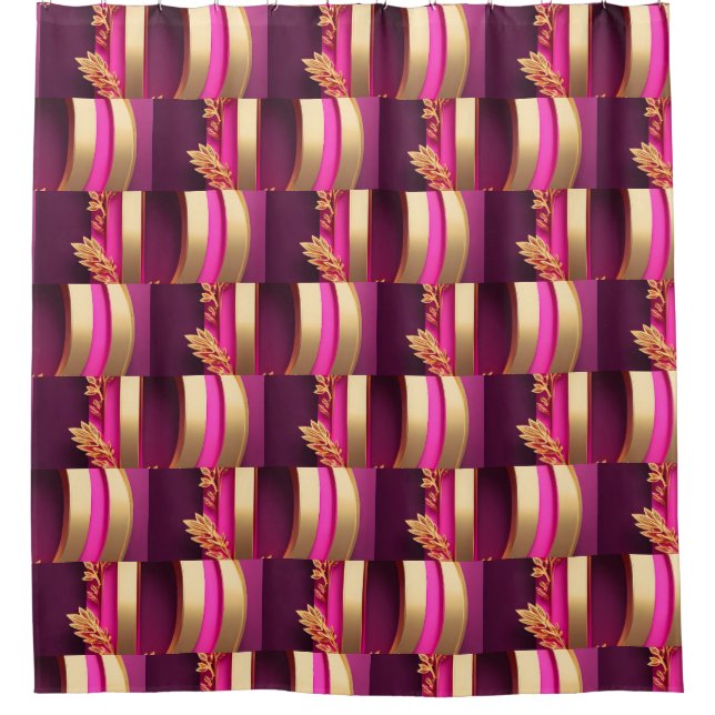 Rideau de douche design avec matelas correspondant (Devant)