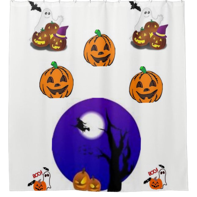 Rideau de douche d'Halloween (Devant)