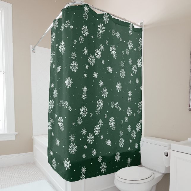 Rideau de douche d'hiver (Green Winter Shower Curtain
)