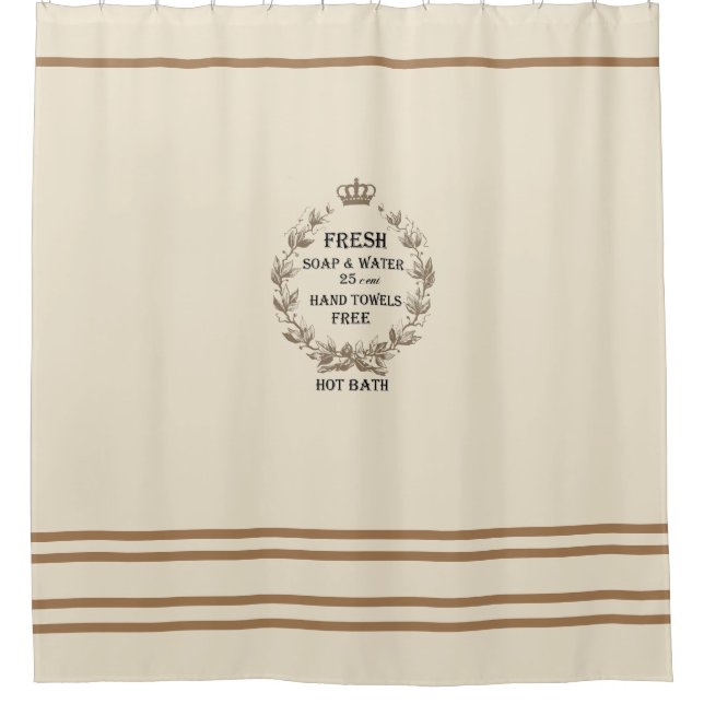 Rideau de douche d'inspiration française (Devant)