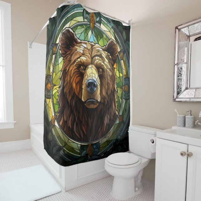 Rideau de douche d'ours (En situation)