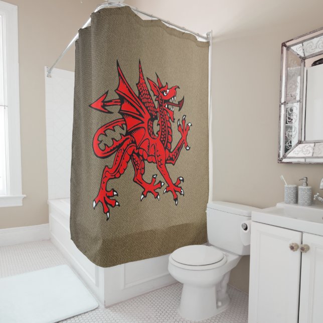 Rideau de douche Dragon (En situation)