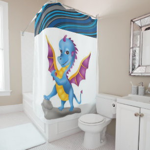 Rideau de douche Dragon