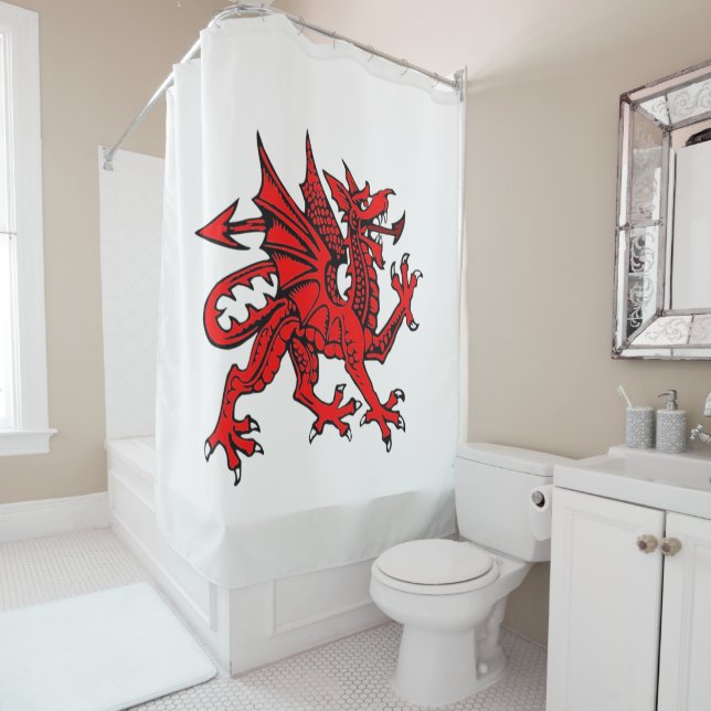 Rideau de douche Dragon (En situation)