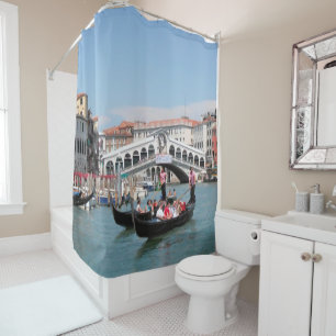 Rideau de douche du canal de Venise