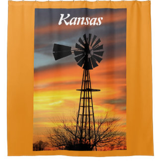 Rideau de douche du Kansas Sunset