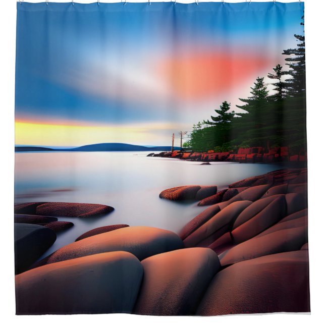 Rideau de douche du parc national Acadia (Devant)
