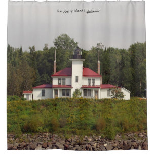 Rideau de douche du phare de Raspberry Island