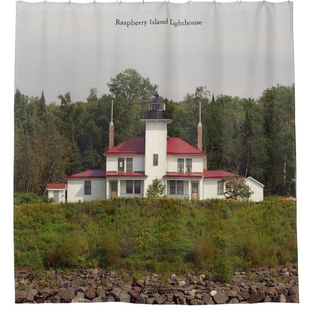 Rideau de douche du phare de Raspberry Island (Devant)