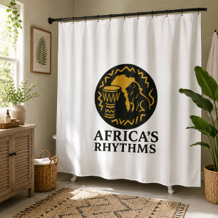 Rideau de douche élégant à tambour de lion africai