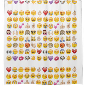 rideau de douche émoji