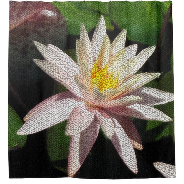 Rideau de douche en mosaïque nénuphar (Devant)