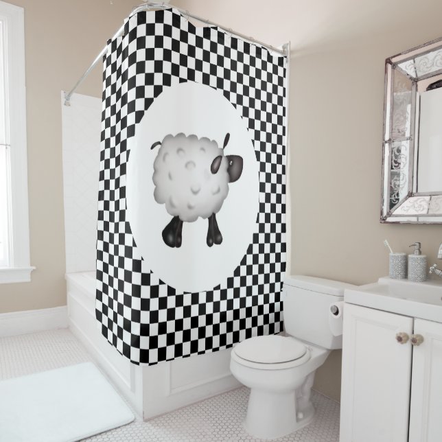 Rideau de douche en mouton (En situation)