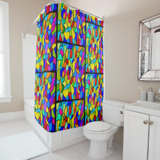Rideau de douche en verre tendu