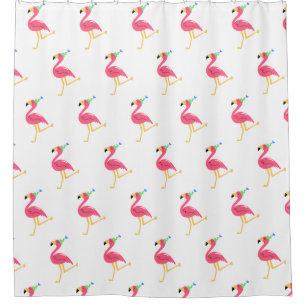 Rideau de douche Flamant rose
