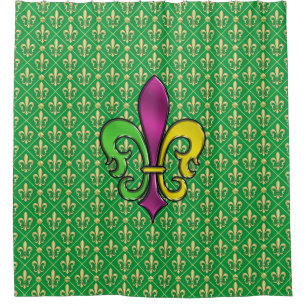 Rideau de douche Fleur de Lis Coloré Élégant