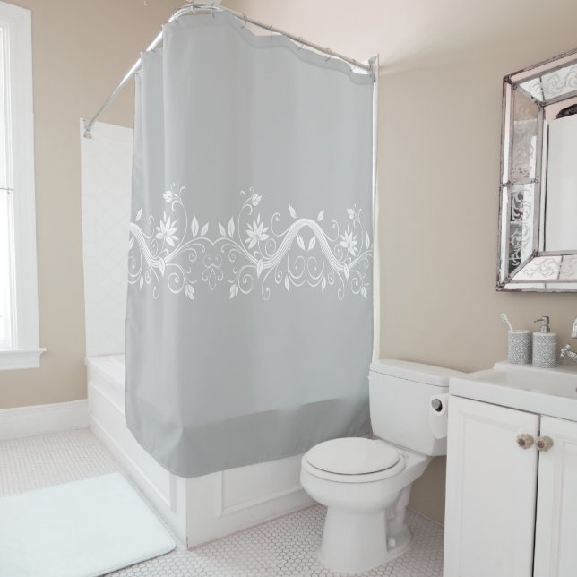 Rideau de douche-Floral (En situation)